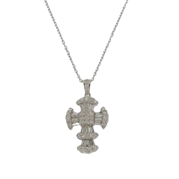 Pear-Cut Blue Topaz Pendant in 18K White Gold with Diamonds Copy Copy Copy