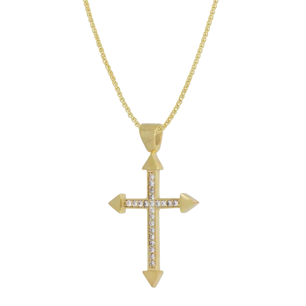 Χρυσός Σταυρός "Velion Zircon"