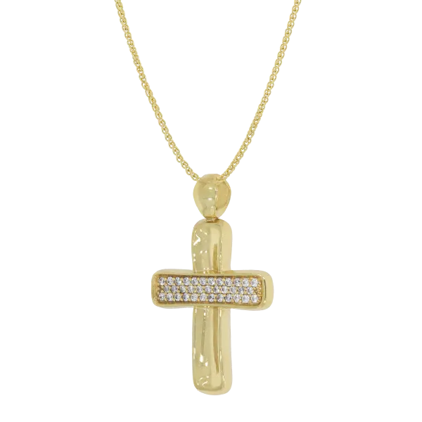Gold Cross "Structa Zircon"