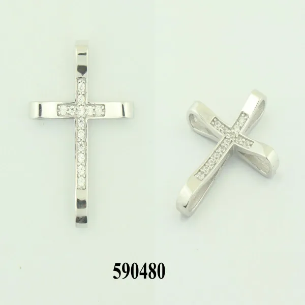 Women's White Gold Cross K14  