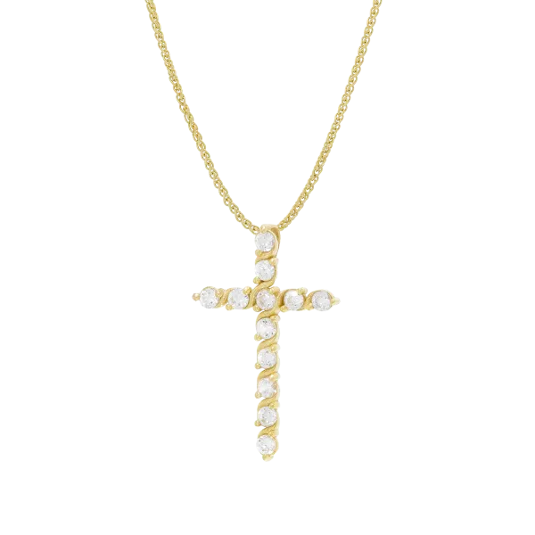 14K Cross Pendant 