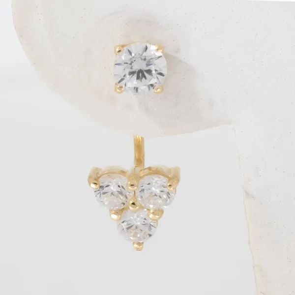 14K or 18K Gold Ear Jacket Earrings  Copy Copy Copy Copy Copy Copy Copy Copy Copy Copy