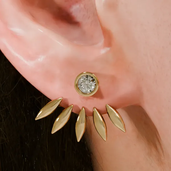 14K or 18K Gold Ear Jacket Earrings  Copy Copy Copy Copy Copy Copy Copy Copy Copy Copy Copy Copy Copy