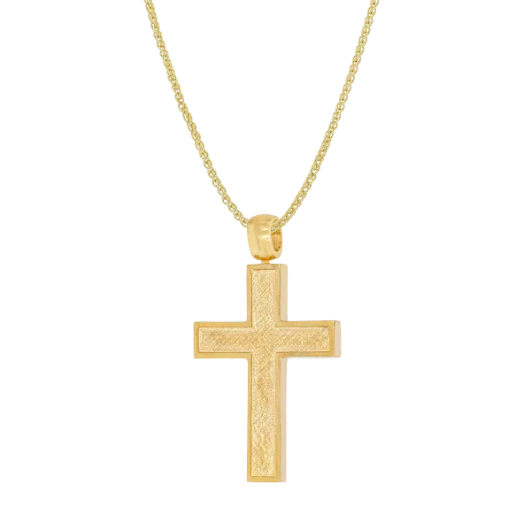 Gold Cross "Karly" double face 