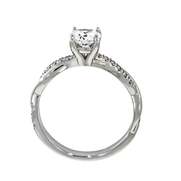  18K Gold Engagement Pave Ring 