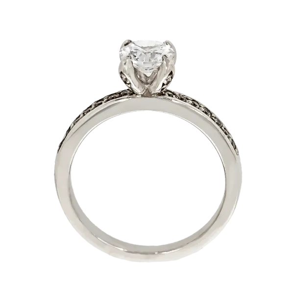  18K Gold Engagement Diamond Pave Ring