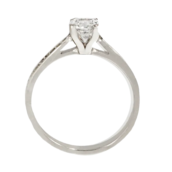  18K Gold Engagement Diamond Pave Ring