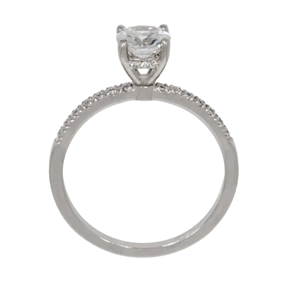  18K Gold Engagement Diamond Pave Ring