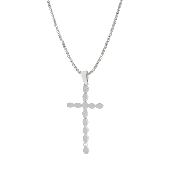 18K Cross Pendant with Diamonds