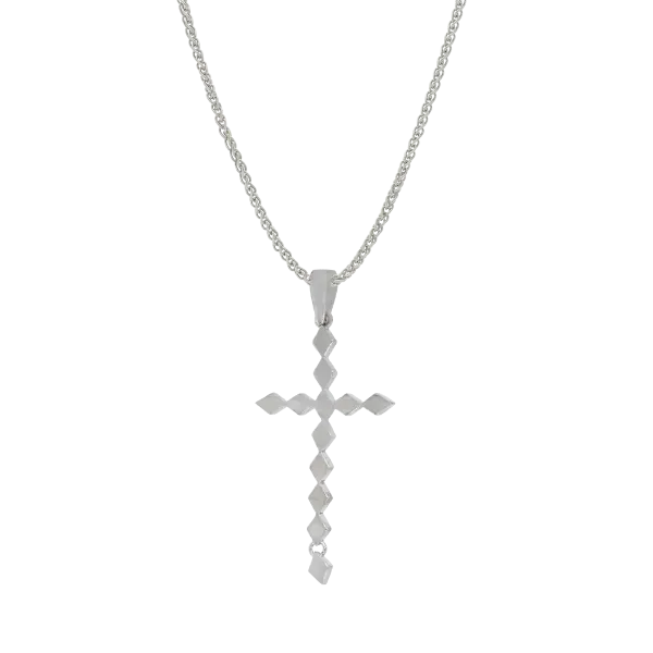 18K Cross Pendant with Diamonds