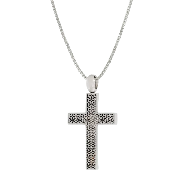 18K Cross Pendant with Diamonds