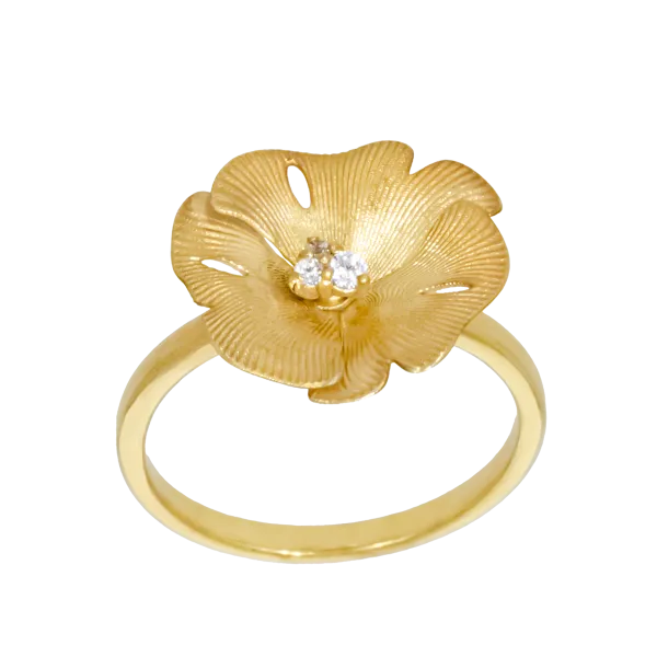 Gold 14K Ring with Zircon