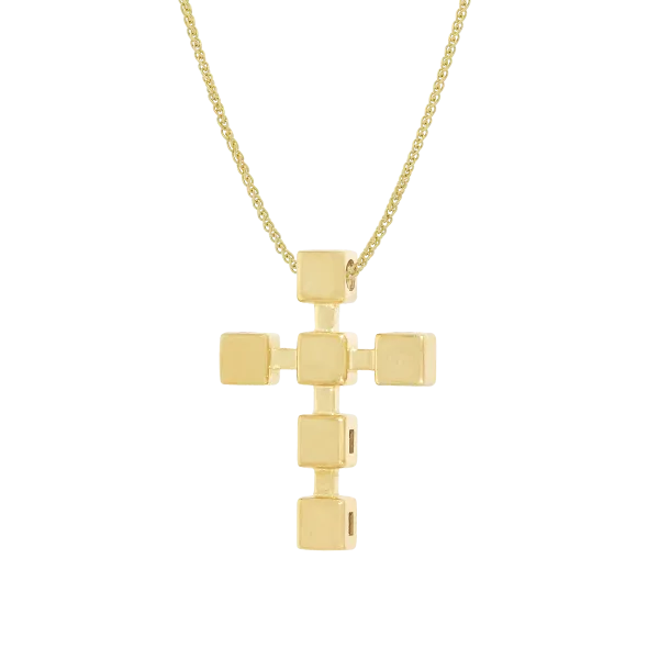 Gold Cross Pendant "Mastler"