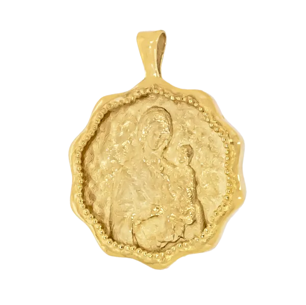 Virgin Mary Eptaspathi Gold Pendant  Copy Copy Copy Copy Copy Copy